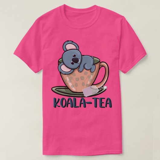 コアラ茶プリン茶カップ Tシャツ (デザイン正面)
