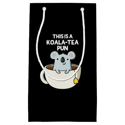 コアラ茶プンコアラおもしろいプンダークBG スモールペーパーバッグ (正面)