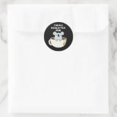 コアラ茶プンコアラおもしろいプンダークBG ラウンドシール (バッグ)