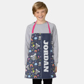 コアラ虹のラブパターン エプロン (着用した状態)