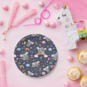 コアラ虹のラブパターン ペーパープレート (パーティー)