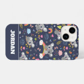 コアラ虹のラブパターン iPhoneケース (裏面横)