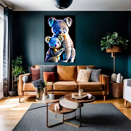 コアラ親子ポートレート | AI Art ポスター