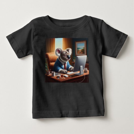コアラ計算機 ベビーTシャツ (正面)