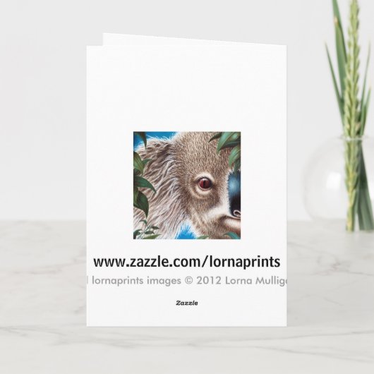 コアラ誕生日カード カード (裏面)