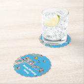 コアラ誕生日パーティーブルー紙パーティーコースター ペーパーコースター (インサイチュ)