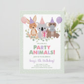 コアラ誕生日招待状 招待状 (スタンド正面)