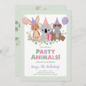 コアラ誕生日招待状 招待状 (正面/裏面)