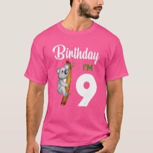 コアラ誕生日9女の子9歳コアラスキッズボー Tシャツ