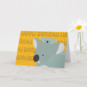 コアラ誕生日 カード