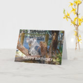 コアラ誕生日 カード (黄色い花)