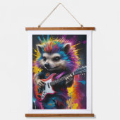 コアラ遊さんのギター、ロックグラフィティ 吊り下げ型タペストリー (正面2)