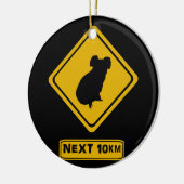 コアラ道路標識 セラミックオーナメント (左)