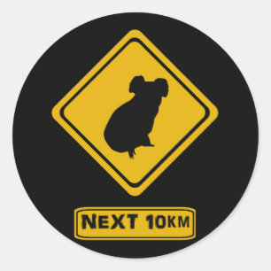 コアラ道路標識 ラウンドシール
