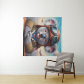 コアラ飛行機パイロット タペストリー (インサイチュ(横))