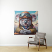 コアラ飛行機パイロット タペストリー (インサイチュ)