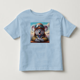 コアラ飛行機パイロット トドラーTシャツ