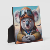 コアラ飛行機パイロット フォトプラーク (正面)