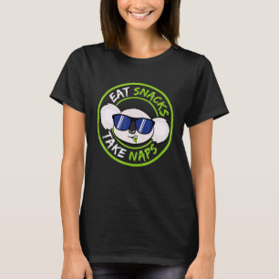 コアラ食べベアスナック昼寝動物 Tシャツ