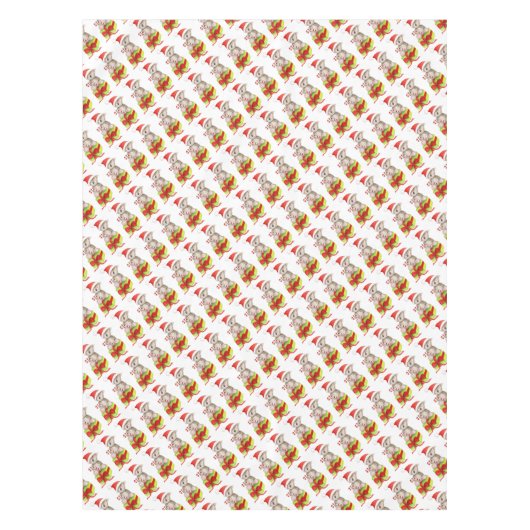 コアラ飴ギフト水の色クリスマスアート テーブルクロス (正面)