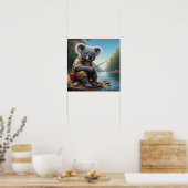 コアラ魚釣り ポスター (キッチン)