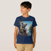 コアラ魚釣り Tシャツ (正面フル)