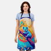 コアラ鮮やかムーン エプロン (着用した状態)