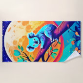 コアラ鮮やかムーン ビーチタオル (正面)