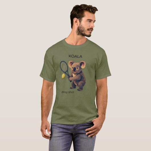 コアラ - かわいいオーストラリアのテニス選手 Tシャツ (正面フル)