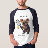 コアラ - かわいいオーストラリアのテニス選手 Tシャツ (正面)