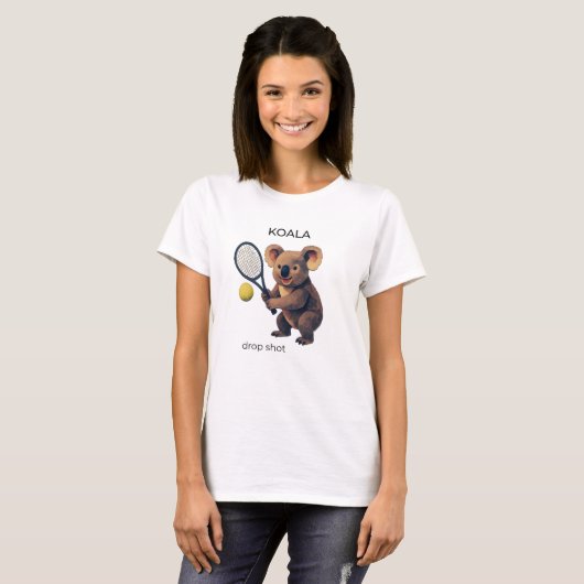 コアラ - かわいいオーストラリアのテニス選手 Tシャツ (正面フル)