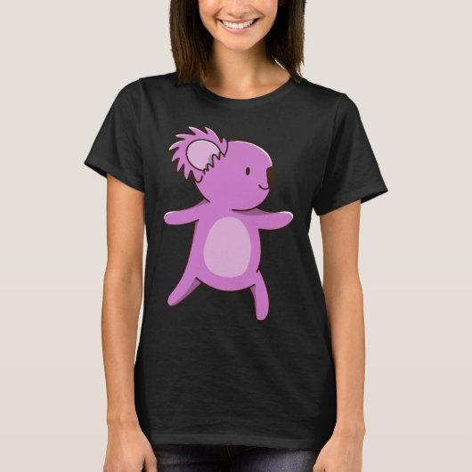 コアラ かわいい オーストラリア ヨガ ポーズ 2 Tシャツ (正面)