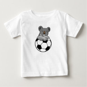 コアラ・アットサッカースポーツ ベビーTシャツ