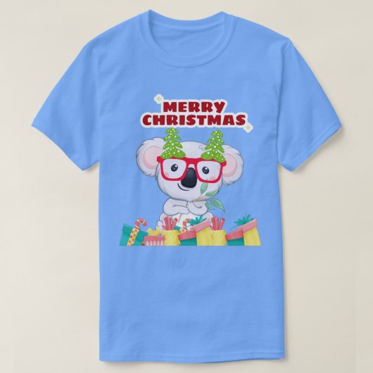 コアラ・クリスマス Tシャツ (デザイン正面)