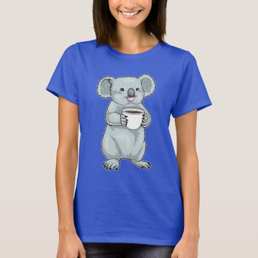 コアラ コーヒーカップ Tシャツ (正面)