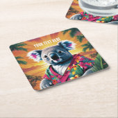 コアラ スクエアペーパーコースター (アングル)