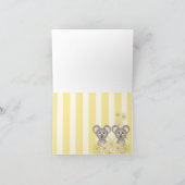 コアラ ツイン バースデー / ベイビー シャワー 感謝カード (内部)