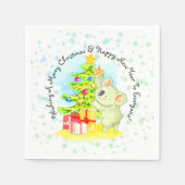 コアラ、ツリーオーストラリアのクリスマスパーティーカクテル スタンダードカクテルナプキン (正面)