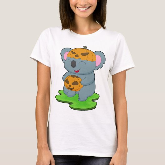 コアラ ハロウィン パンプキン Tシャツ (正面)