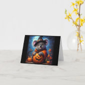 コアラ・ハロウィーンの衣装 カード (黄色い花)