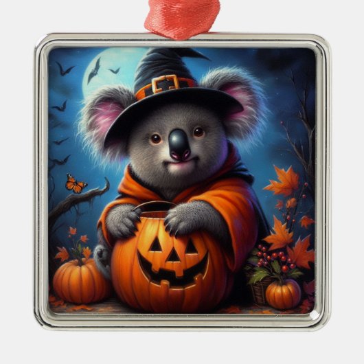 コアラ・ハロウィーンの衣装 メタルオーナメント (正面)
