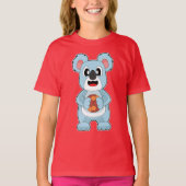 コアラ ハンドボール選手 ハンドボール Tシャツ (正面)
