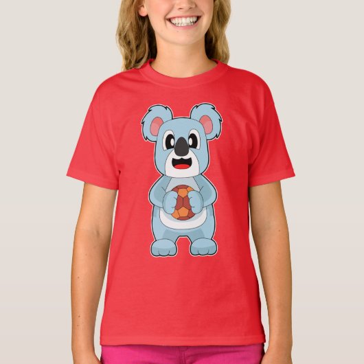 コアラ ハンドボール選手 ハンドボール Tシャツ (正面)
