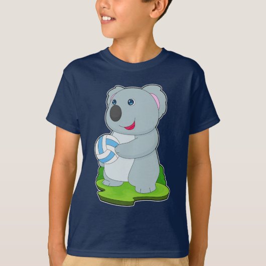 コアラ バレーボール選手 バレーボール Tシャツ (正面)