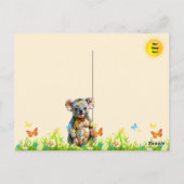 コアラ ファミリー バースデー ポストカード (裏面)