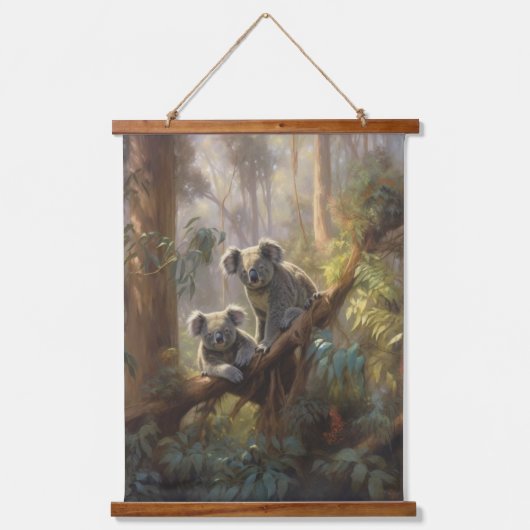 コアラ・フォレスト・ドリームズ 吊り下げ型タペストリー (正面)