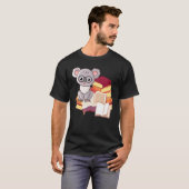 コアラ・ベア司書読の本コアラ Tシャツ (正面フル)