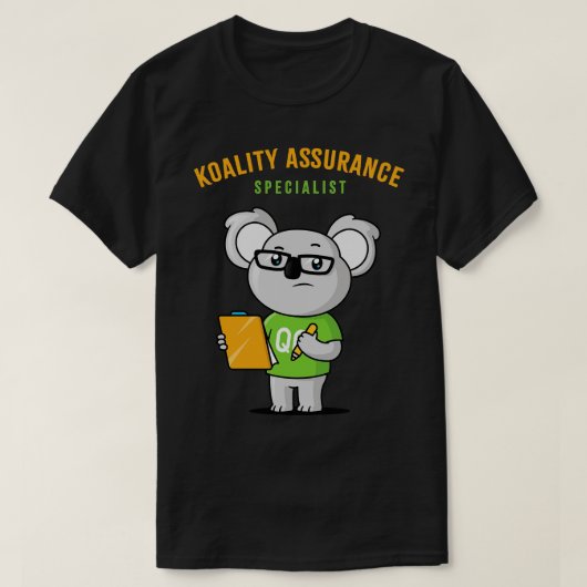 コアラ・ベア品質保証専門家 Tシャツ (デザイン正面)