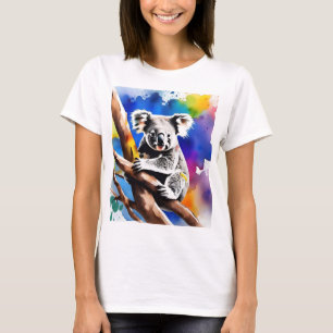 コアラ・ベア・ウォーター・カラー・スプラッシュ Tシャツ