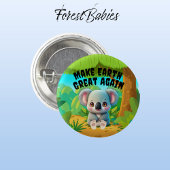 コアラ・ベア、再び地球を素晴らし作る、環境 缶バッジ